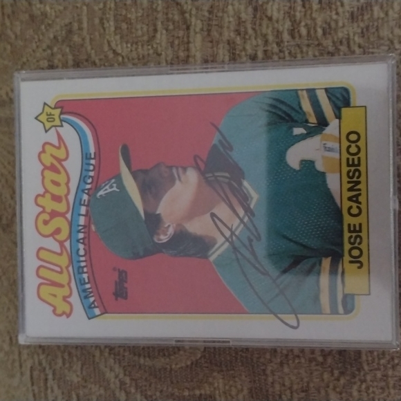 Other - Jose Canseco autographed basketball card in protective cover